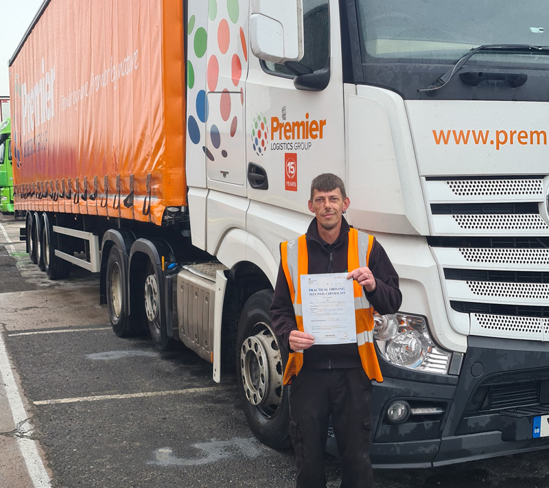 Matthew Appleton Passes his HGV Class 1 First time