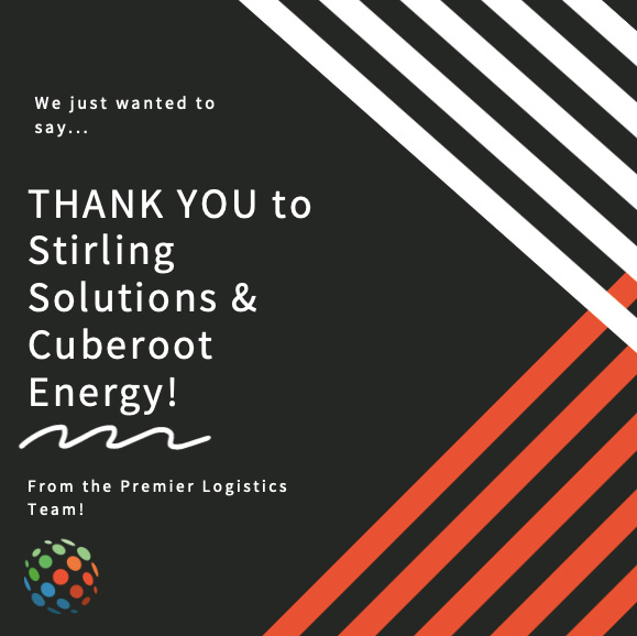 Thank you to Stirling Solutions & Cuberoot Energy